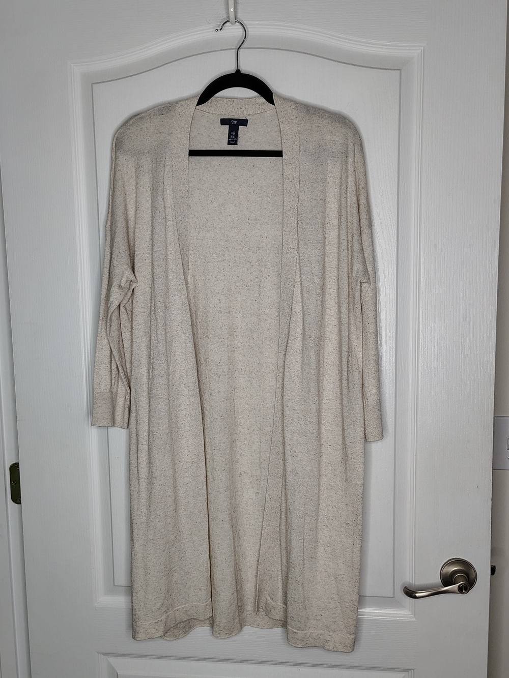 GAP Open-Front Longline Cardigan Sweater - Oatmeal